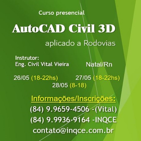 AutoCAD CIVIL 3D aplicado à Rodovias(Profº Vital Maria)