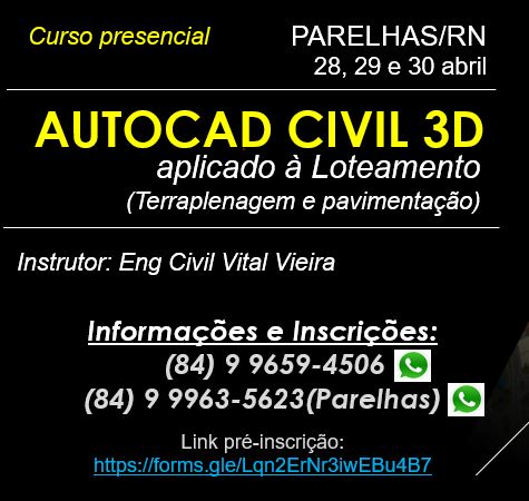 AutoCAD Civil 3D aplicado à Loteamento -(Prof. Vital)